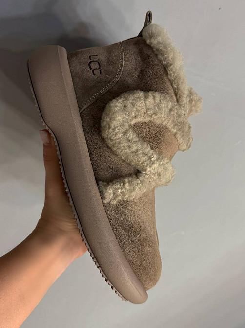 Ботинки женские Hengji 13-3 угги замшевые на меху с опушкой бежевые, 41, 25,5 см Киев - изображение 14