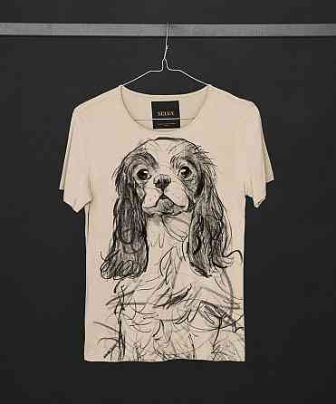 Футболка жіноча з принтом  46 Бежева 2664084898 Дніпро