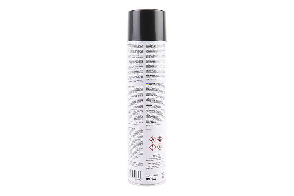 Антикорозійний захист днища кузова, чорний "UNDERCOAT CHASIS, Аерозоль 650ml Бершадь - фото 2
