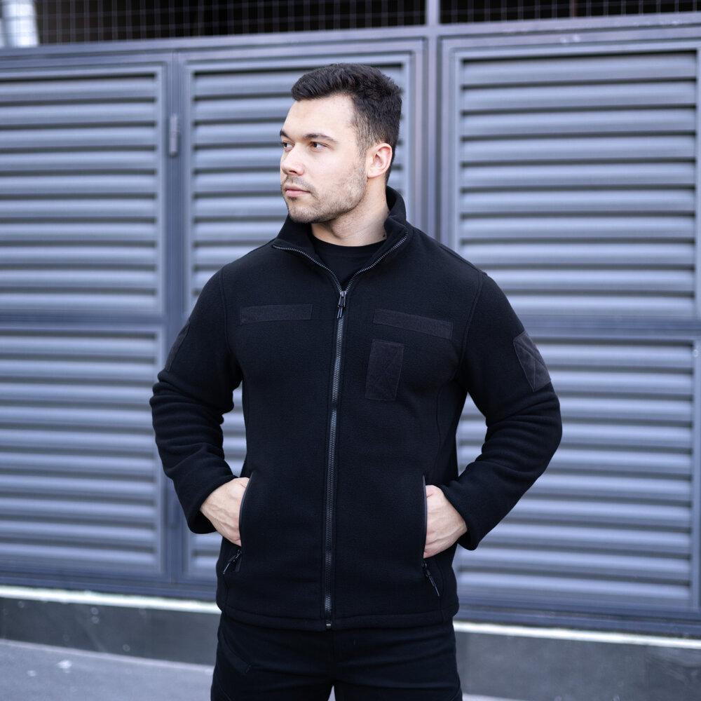 Толстовка флісова Pobedov Voin з липучками Чорний 3XL BLto2 5413XLba Київ - фото 3