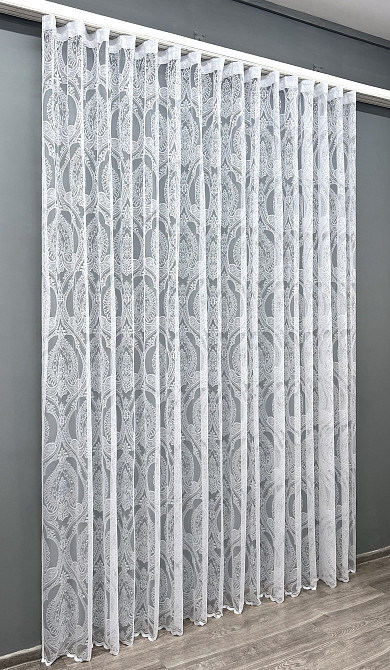 Тюль VR-Textil 1982т Жакард Білий 400х270 см (42-1006) Київ - фото 3