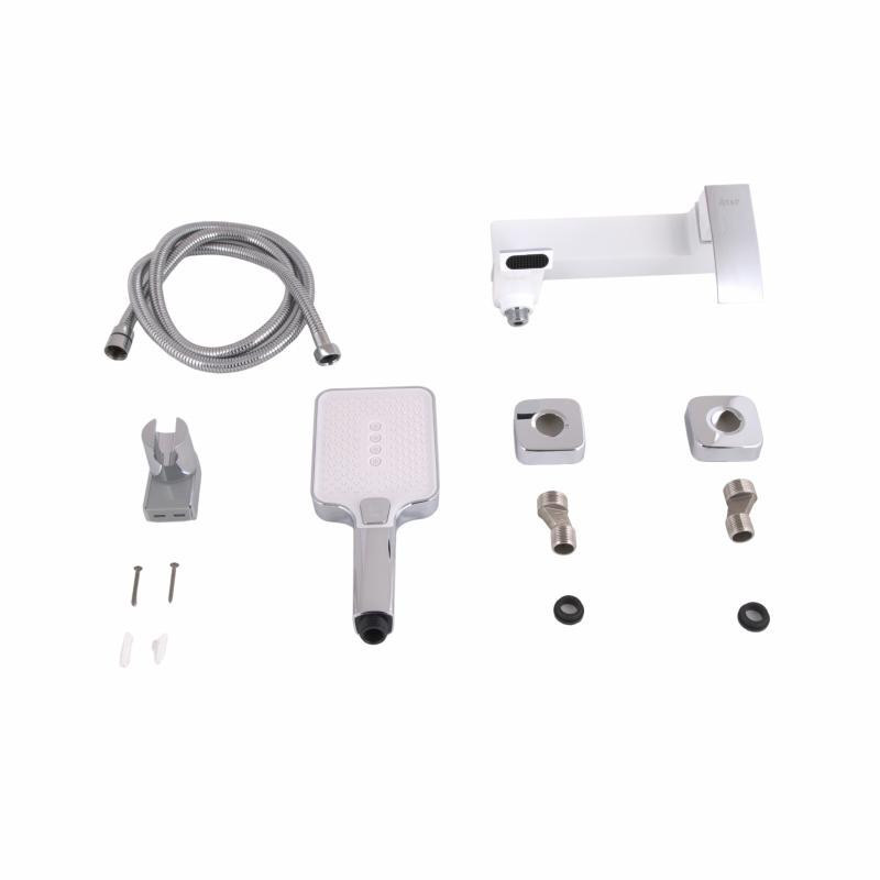 Смеситель для ванны Qtap Swan Cascada c душевым гарнитуром QTSWA260CRW45569 белый/хром Киев - изображение 6