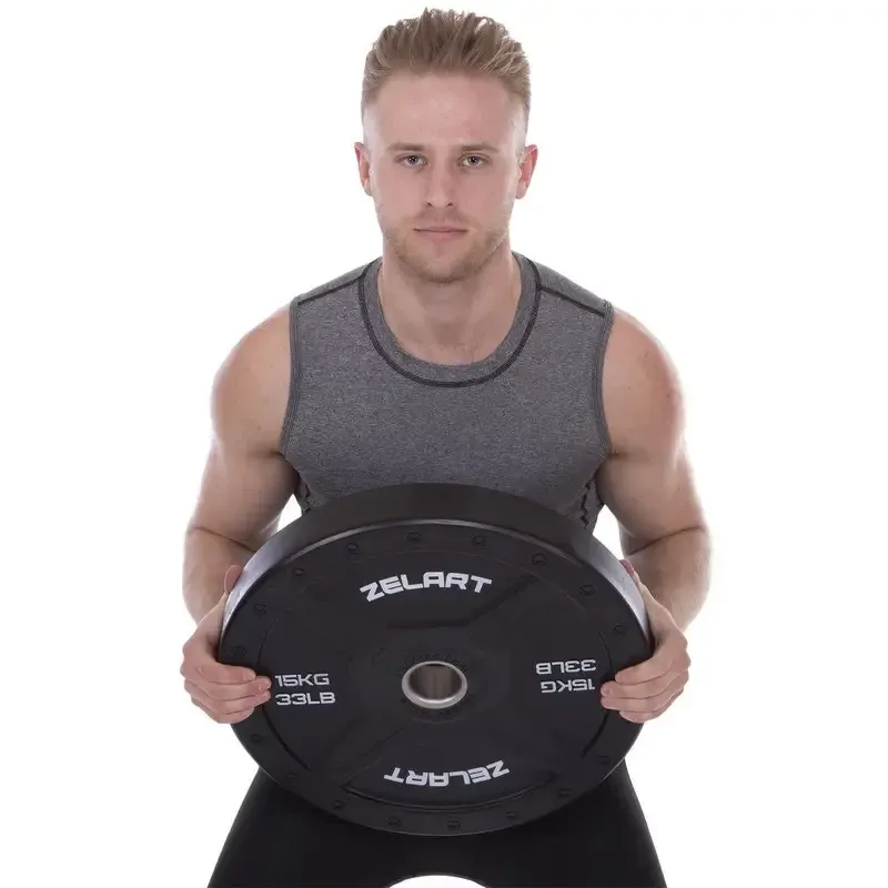 Диск бамперний для кросфіта 15 кг Zelart TA-2258-15 Київ - фото 4