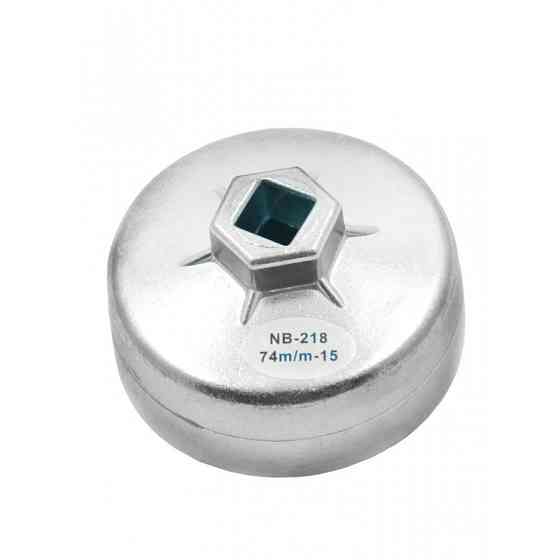 Головка-знімач масляного фільтра кришка 74мм х 15гр опукла грань в блістері Одеса