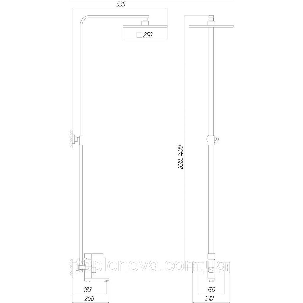 Душевая система Globus Lux SICILIA VAN-SBQ-SH-02-304 Черновцы - изображение 4