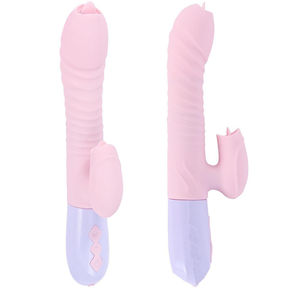 Вібратор - Silicone Vibrator USB 7 Function and Thrusting Function / Heating Pink Sex Aura Київ - фото 7