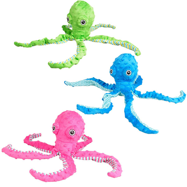 Flamingo Bubbly Plush Octopus ФЛАМИНГО ПЛЮШЕВЫЙ ОСЬМИНОГ мягкая игрушка с пищалкой для собак Киев - изображение 1
