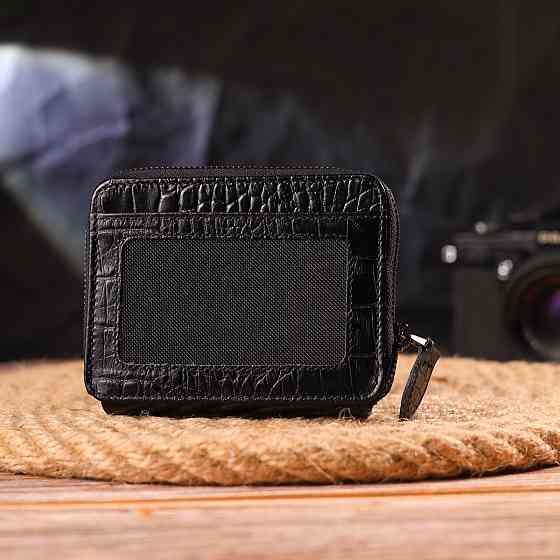 Практичне жіноче портмоне з натуральної фактурної шкіри CANPELLINI 21491 Чорне Київ