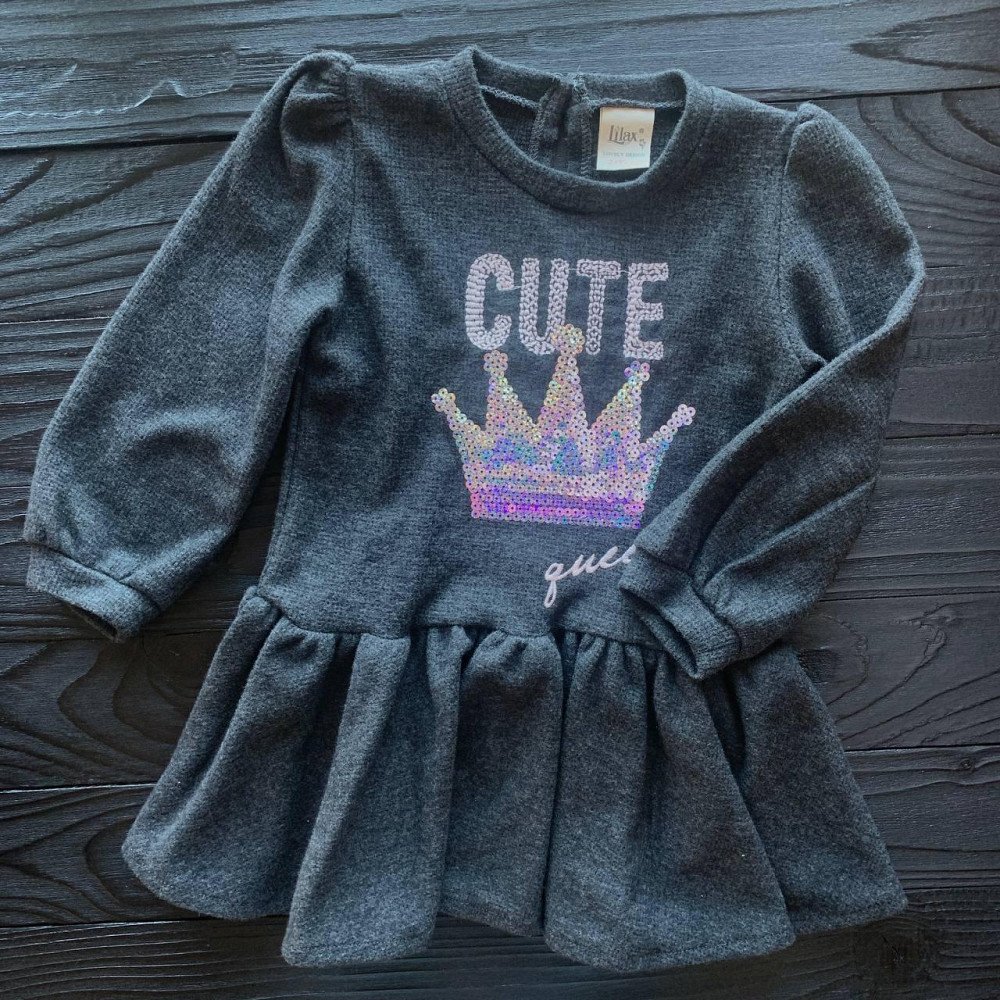 Дитяча сукня Lilax Темно-сіра 3р (92-98см) Київ - фото 1