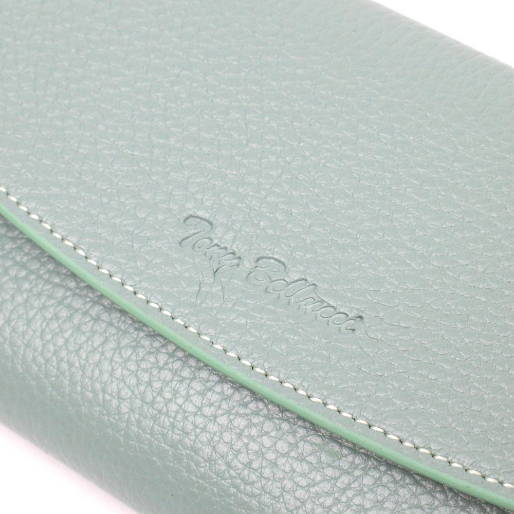 Превосходный женский кошелек с монетницей на молнии из натуральной кожи Tony Bellucci 21968 Серо-зеленый Киев - изображение 3