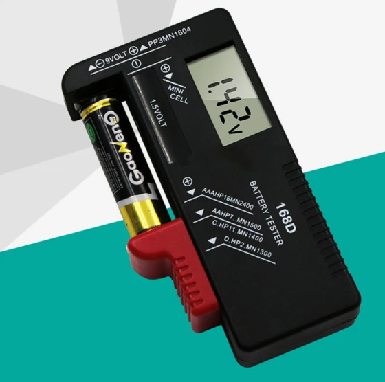 Тестер батареек с дисплеем для AA, AAA, C, D, 9V Киев