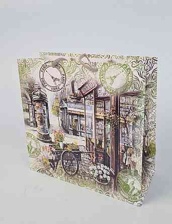 Пакет паперовий подарунковий квадратний 23*24*10 (артKV-195) (12 шт.) Харків