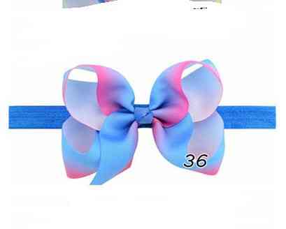 Детская разноцветная повязка на голову для детей - окружность 34-50см, размер банта 11см Киев