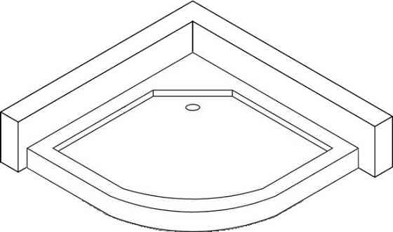 Душ піддон півкруглий BRAVO NYSA RL 100 (000015790) Київ