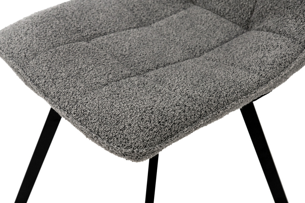 Стілець ФРЕШ (квадрат) чорний/букле сірий Киев - изображение 7