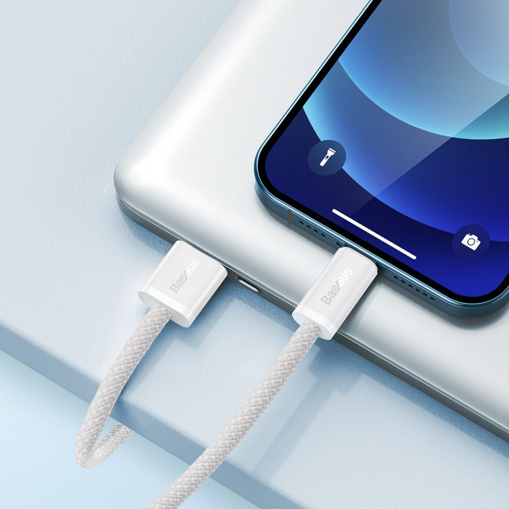 Кабель Baseus Dynamic Series Fast Charging Lightning 2.4A 1м білий Львів - фото 3