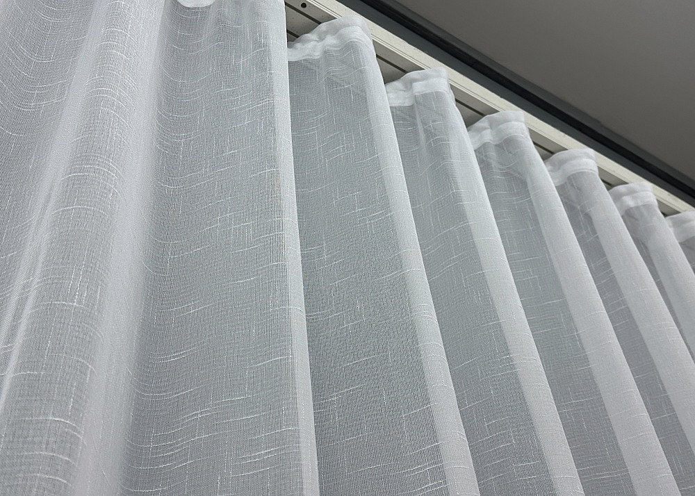 Тюль VR-Textil 115т Лен однотонный Белый 500х220 см (43-273) Киев - изображение 7