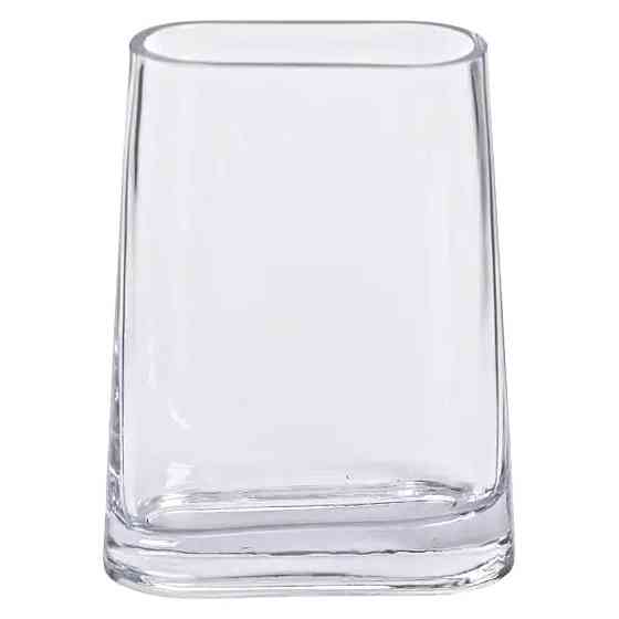 Ваза для квітів скляна 15х7х21 см прозора декоративна ваза 1.1 л HP-10-7 Київ