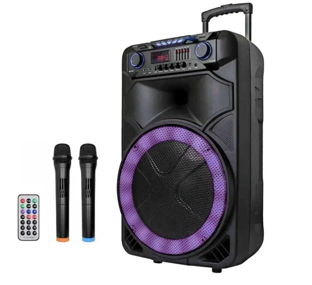 Акустична переносна колонка ZXX-1011 800Вт 15" 45х72х36см USB/SD/FM/BT/2MIC/ДУ Одеса - фото 2