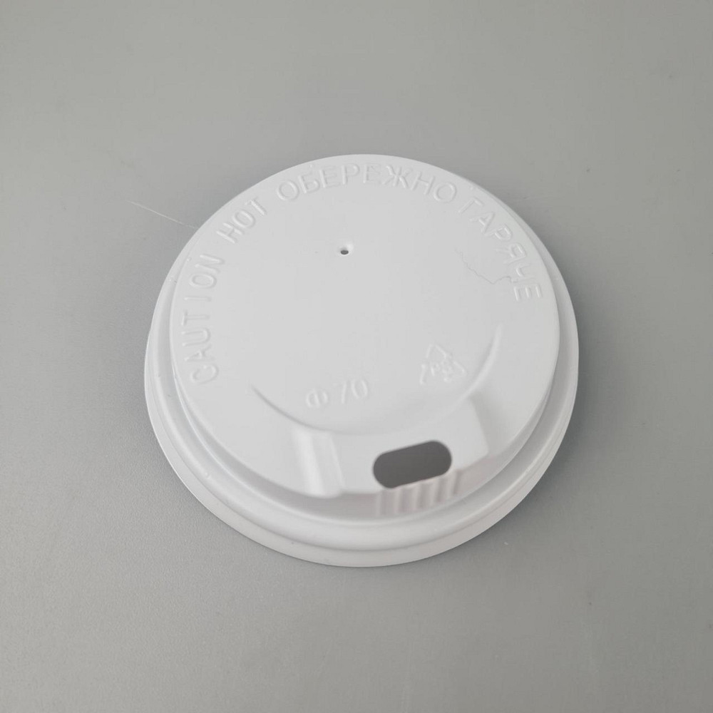 Крышка под стакан  бумажный. Ф70  (гар) белая ДИФЛОН (50 шт) Харьков - изображение 2