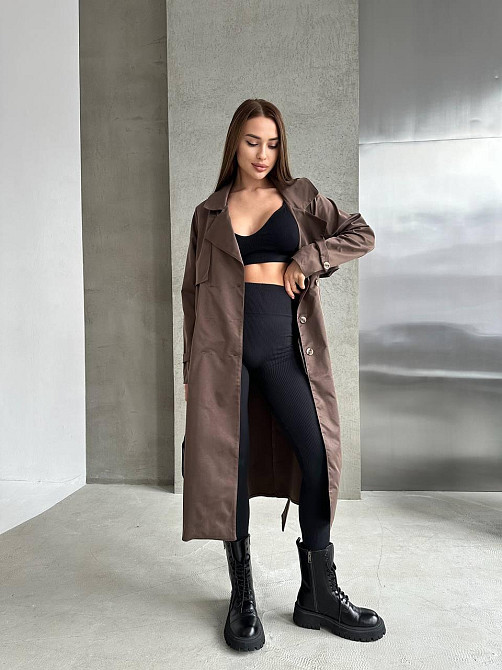 Жіночий трендовий стильний тренч  щільна котон-парка моко Одеса - фото 4