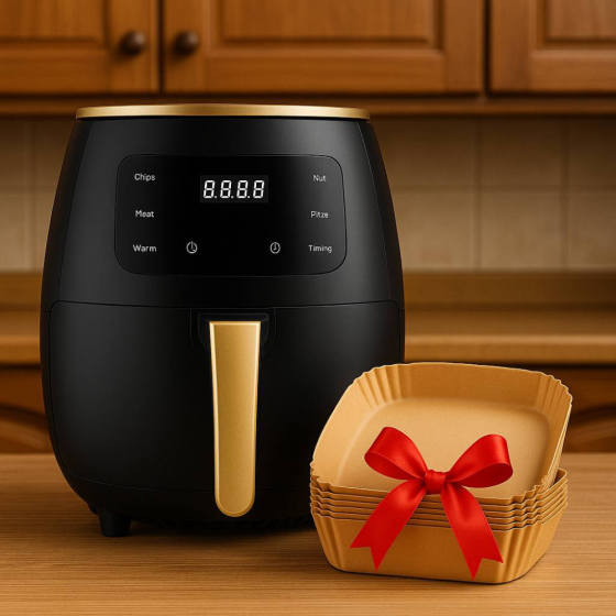 Аэрофритюрница на 6л, 2600Вт, S-18 + Подарок 50шт Пергаментная форма / Сенсорная фритюрница / Мультипечь Киев