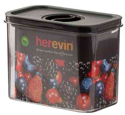 Контейнер HEREVIN Canister-Vacuum Lid-White-Black 1.2 л (161179-000) (7077942) Киев