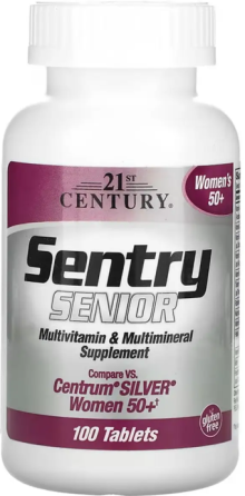 Мультивитамины для женщин 50+ 21st Century Sentry Sentry Senior Women 50+ 100 таб Киев