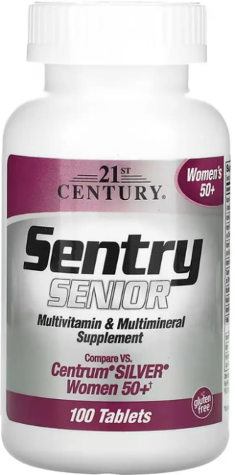 Мультивитамины для женщин 50+ 21st Century Sentry Sentry Senior Women 50+ 100 таб Киев - изображение 1