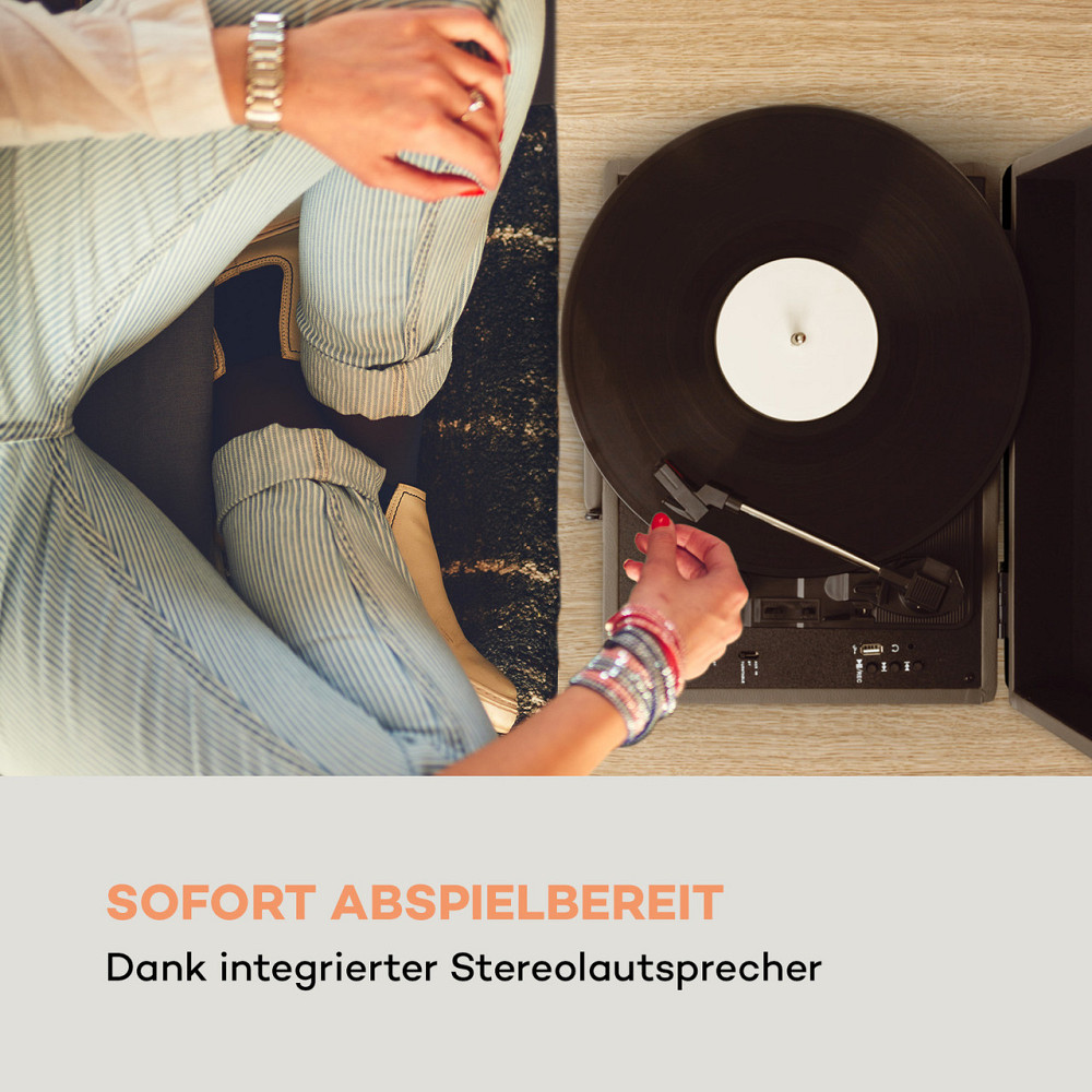 Peggy Sue BT Turntable Stereo Speakers USB BT Портативные антрацитовые (Германия, читать описание) Ровно - изображение 6