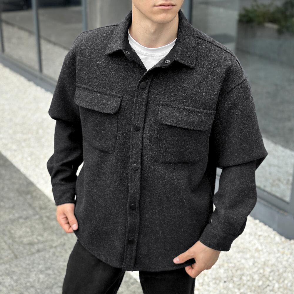 Чоловіча сорочка-пальто чорна Pobedov Mars Київ - фото 1