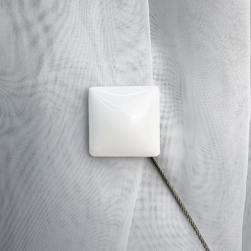 Магниты для штор и гардин Квадрат набор 2 шт Белый (81-279) Киев - изображение 3