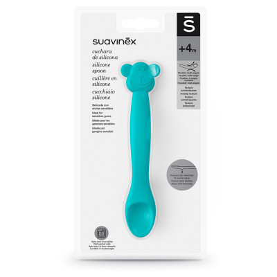Набор детской посуды Suavinex Ложка силіконова, зелена мавпа (401354) Винница - изображение 3