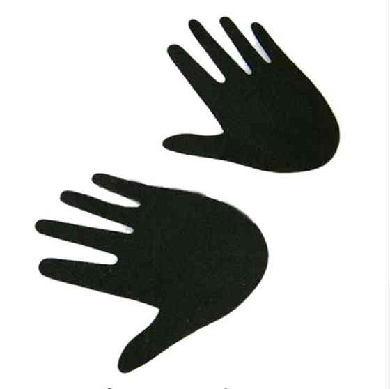 Наклейки на груди Руки, колір чорний, розмір однієї руки 6*8см Київ