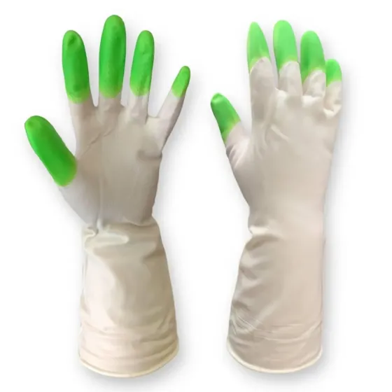 Гумові господарські рукавички Дельфін латексні водонепроникні з внутрішнім напиленням Харків