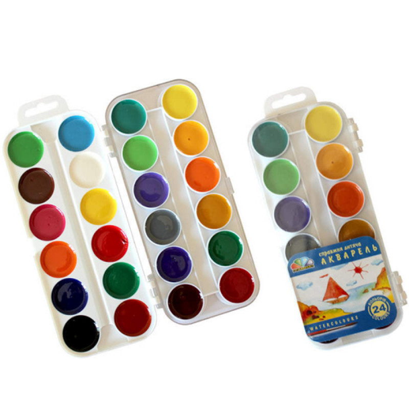 Фарби акварельні "Гамма Нововолинськ" "Захоплення" 24кол. 200109, шт Київ - фото 1