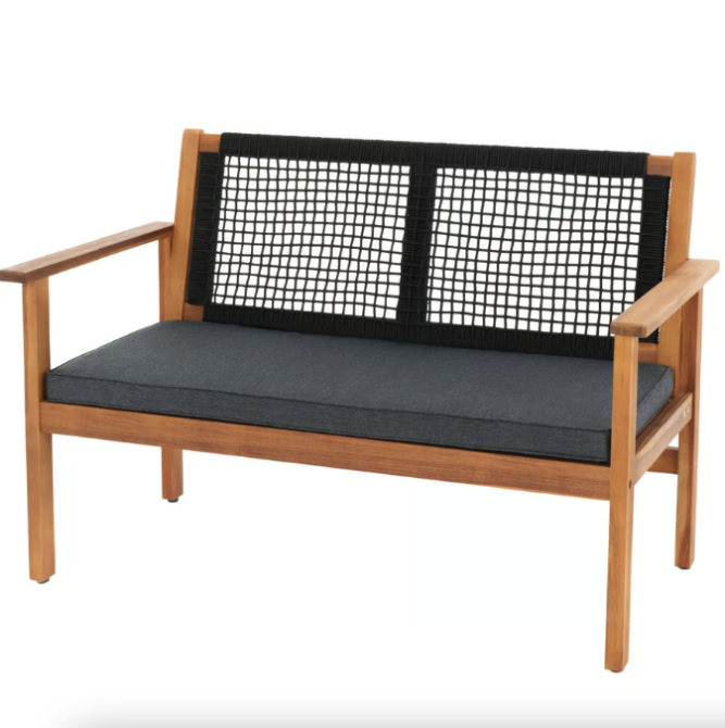 Садова лавка Di Volio Teracina з спинкою чорний Киев - изображение 1