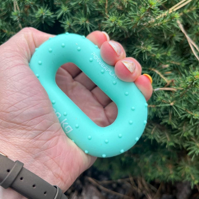 Еспандер кистьовий силіконовий PowerPlay PP-4337 Hand Grip Medium 20 кг. Зелений Каменское - изображение 10