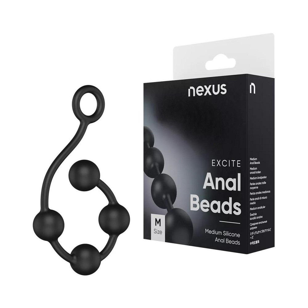 Анальные шарики Nexus Excite Medium Anal Beads, силикон, макс. диаметр 2,5см Sex Aura Киев - изображение 7