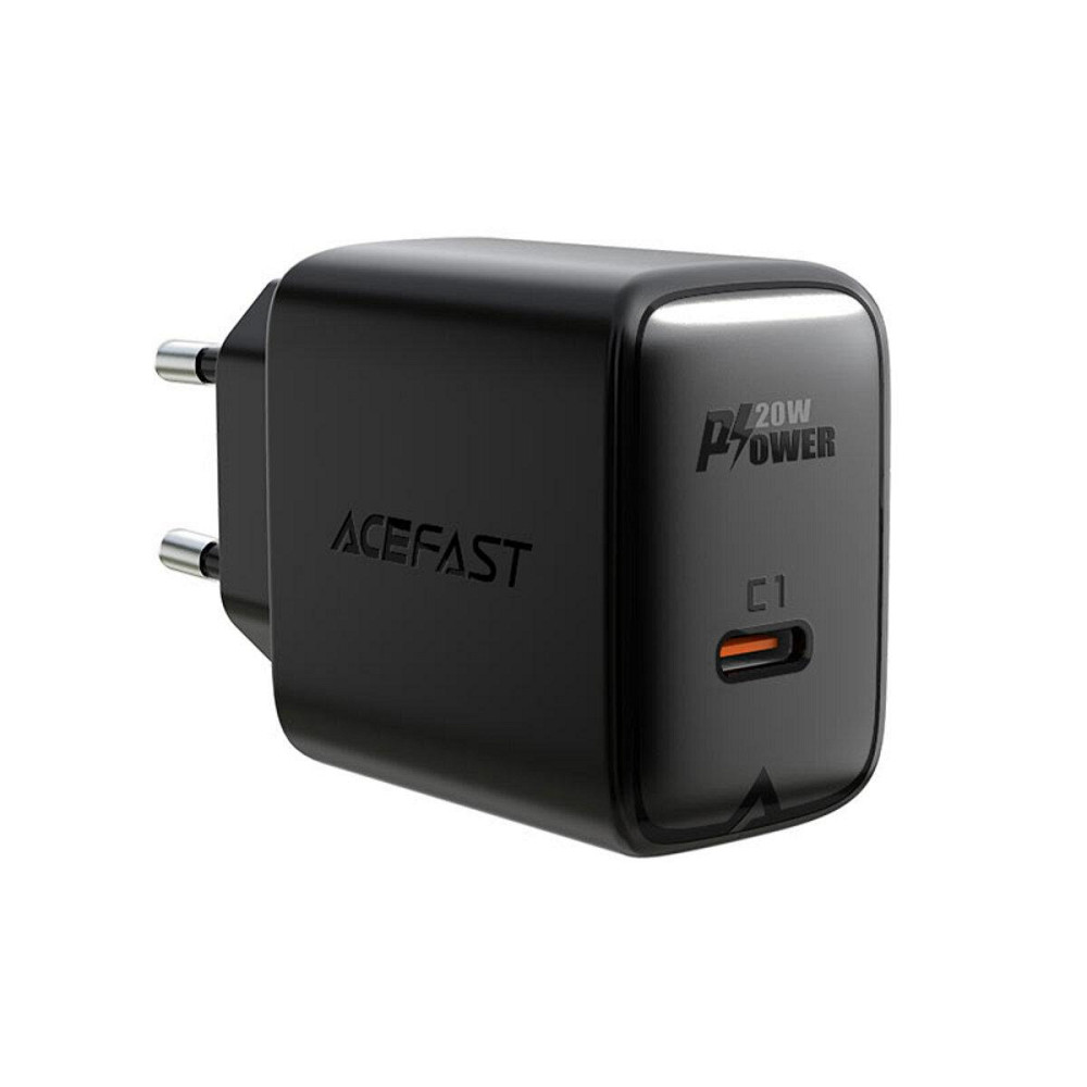 Мережевий зарядний пристрій ACEFAST A1 PD20W single USB-C charger, колір чорний AFA1B Одеса - фото 1