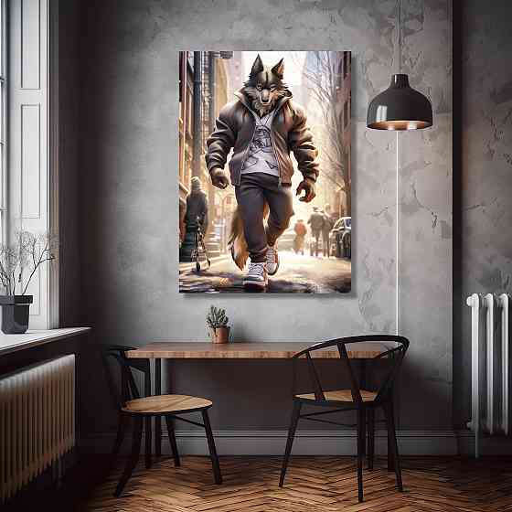 Картина Холсті в спортзал  Вовк  KLM_18 50x70 см Киев
