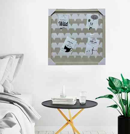 Настенный Органайзер Мудборд (moodboard) для фото и заметок для дел 40 х 40 Винница