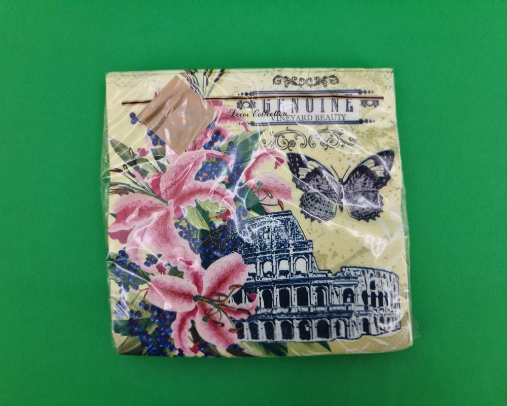 Салфетка трехслойная класическая (ЗЗхЗЗ, 20шт) Luxy  Колизей (2047) (1 пачка) Харьков - изображение 1