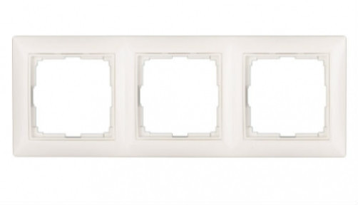 Рамка потрійна, горизонтальна (кремова) Anestech Вінниця - фото 1