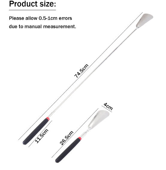 Ложка для обуви металлическая длинная складная Киев - изображение 1