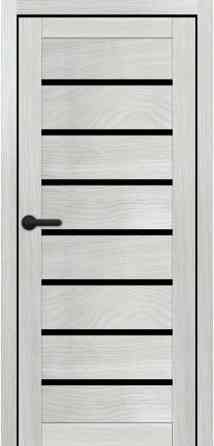 Дверь межкомнатная Порталино PL-02 санома моренго черное стекло Киев