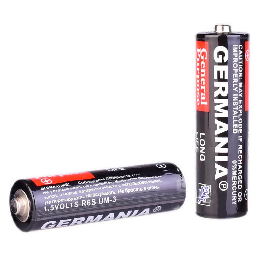 Пальчиковая батарейка AA (1,5В) R6S, Germania / Качественная одноразовая батарейка Киев - изображение 8