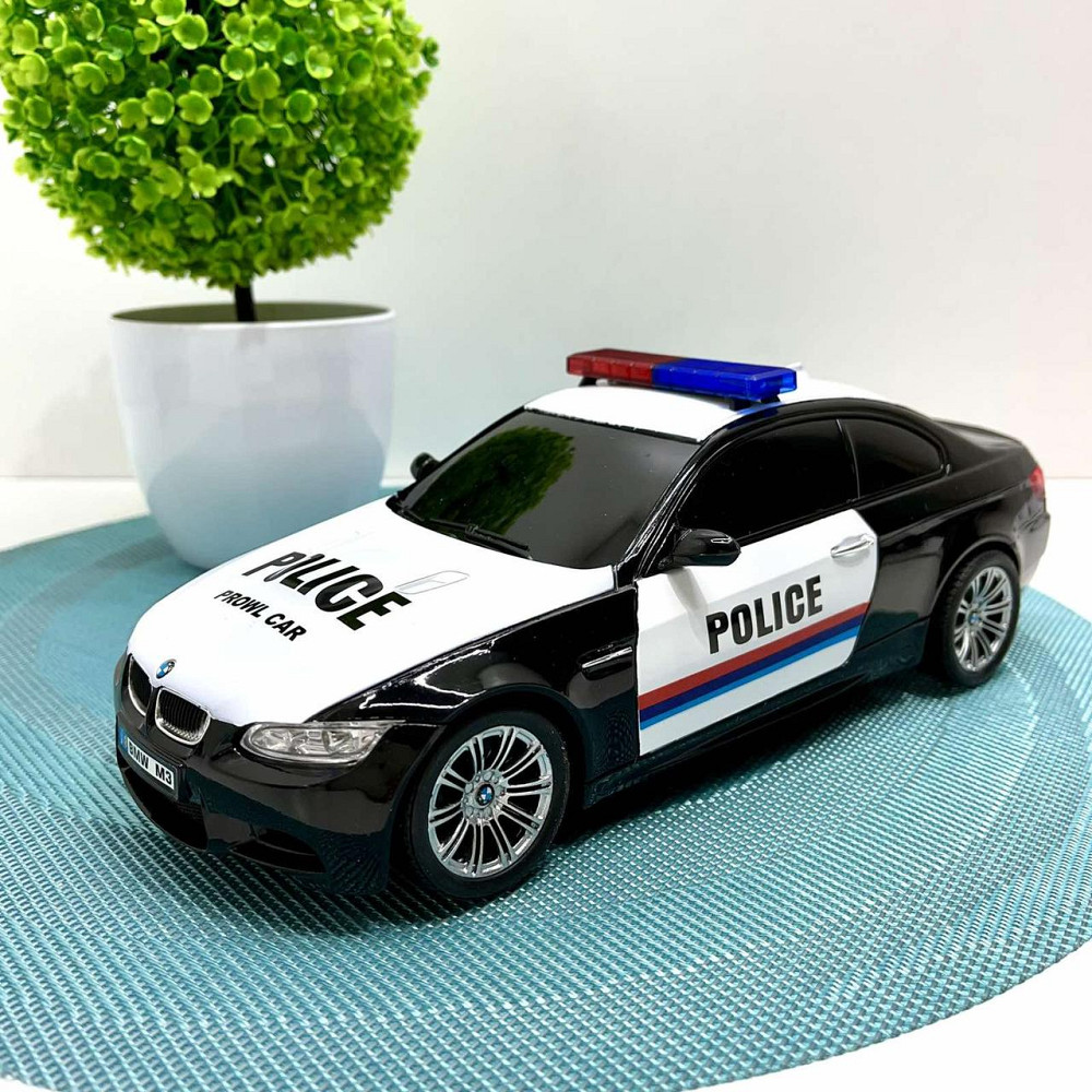 Машина на радіокеруванні Поліція пульт 2.4GHz підсвічування акумулятор 4.8V гумові колеса USB кабель Чорна (866-1803 PB) Чернігів - фото 2