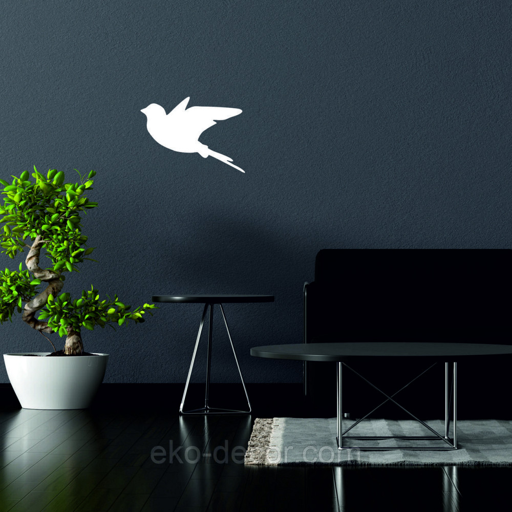 Декоративное настенное Панно «Птичка» Декор на стену(цена за 1шт) 30*21 см, Белый Киев - изображение 3