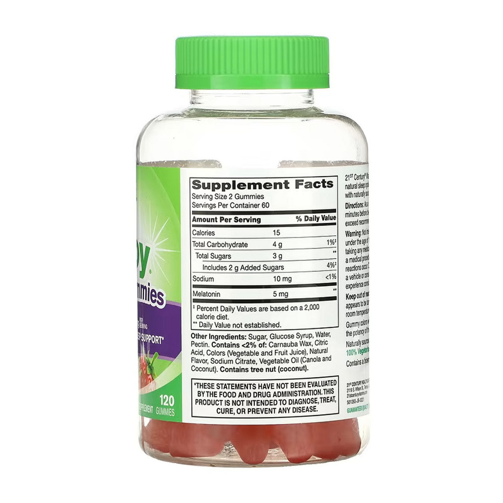 Мелатонін 21st Century VitaJoy Melatonin 5 mg 120 жув табл Київ - фото 2